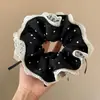 Scrunchie de Renda de Alto Valor Estilo Coreano para Mulheres, Acessório de Cabelo de Luxo com Alta Elasticidade e Elástico Durável