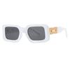 2024 Nuevas Gafas de Sol Cuadradas Casuales de Moda Europea y Americana Gafas de Sol de Marco Pequeño para Celebridades de Internet Gafas de Sol de Calle Tendencia para Mujer