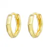 Pendientes de Aro Geométricos con Forma de Hoja, Cruz y Corazón, Chapados en Cobre Dorado con Microincrustaciones de Circonita, Estilo Nuevo Transfronterizo para Mujer