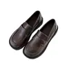 Mocasines de Suela Gruesa para Mujer 2024 Primavera Nuevo Estilo Retro Británico Plataforma Zapatos de Suela Blanda Estilo Universitario Jk Zapatos Pequeños de Cuero