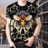 Camiseta impressa em 3D de manga curta para homens jovens verão dragão tigre leopardo lobo beleza padrão hip hop popular bonito legal