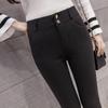 Calças leggings femininas para uso externo 2022, novo estilo coreano, combinando, cintura alta, justa, preta, calça lápis, outono e inverno, calças skinny
