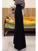 Jeans Negros de Pierna Ancha Versión a para Mujer en Otoño e Invierno 2025 Nuevo Terciopelo Aspecto Adelgazante Pantalones Rectos Forma de Pera