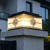 Luz de Tampa de Poste Solar à Prova d'Água para Exterior Luz de Jardim Luz para Muro de Portão de Viela Jardim Luz de Poste de Portão Paisagístico
