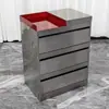 Gabinete de Herramientas para Barbería, Carrito de Herramientas para Salón de Peluquería, Gabinete para Cortar el Cabello de Peluquería, Estante de Almacenamiento, Gabinete con Espejo de Acero Inoxidable