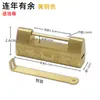Fechadura de latão puro fechadura de cobre pequena antiga fechadura de porta de armário mini fechadura pequena fechadura de cobre antiga imitação chinesa fechadura horizontal suspensa retrô
