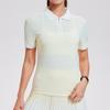 Top Deportivo Caijue para Mujer, Ropa de Verano para Golf, Polo Deportivo Casual Ajustado Adelgazante para Tenis con Cuello Campana y Mangas Cortas