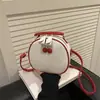 Bolso de Mano Grande de Color Bloqueado Estilo Coreano Cereza 2026 Verano Nuevo Elegante y con Estilo para Mujer, Bolso Redondo de Hombro y Cruzado para Mujer