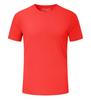 Camiseta de nailon y elastano de secado rápido de alta elasticidad, sudadera deportiva con estampado de logotipo, seda fina de hielo, media manga