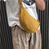 Suministro de Comercio Exterior U's Mismo Estilo Bolso Dumpling Probador Un Hombro Cruzado Nailon Más Algodón Seda Color Puro Sencillo Moderno Bolso de Tela