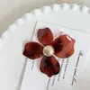 Fábrica de origem Flor de acetato tridimensional estilo coreano de cinco pétalas, matérias-primas DIY para acessórios de cabelo feitos à mão, disponível em estoque e personalizável