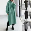 Estação Outono/Inverno 2023 AliExpress Amazon Estação Independente Moda Europeia e Americana Lã Tecido Médio e Longo Gola Alta Vestir