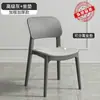 Silla de Plástico para Uso Doméstico, Silla de Comedor Engrosada, Silla de Ocio para Mesa de Comedor, Taburete Comercial Minimalista Moderno para Comedor con Respaldo
