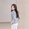 Nova Roupa de Negócios Transfronteiriça Primavera/Verão 2026 Blazer Branco Moderno de Manga Três Quartos Jaqueta Curta para Mulheres
