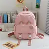 Bolso de Mujer 2025 Nuevo Estilo Campus Gatito Lindo Diseño Mochila Escolar Estudiante Niña Suave Hermana Salida Mochila Bolso de Hombro