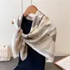 Rao Yunxia Protección Solar Bufanda de Sarga de Seda Estampado Floral Digital para Mujer Pañuelo para la Cabeza Bufanda Cuadrada Grande 90