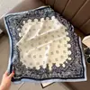 Lenço de seda pequeno quadrado estilo chinês para mulheres, lenço de cabeça para primavera, outono e verão, para combinar com blusas, protetor de pescoço, estilo fino, adequado para mães