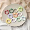 Cierre de Resorte en Forma de Manzana de Colores Pintado Anillo Abierto Redondo Llavero Accesorios DIY y Anillo de Conexión de Aleación Colgante para Bolso