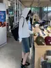Shorts Jeans Estilo Americano Retrô Degradê Feminino Verão 2025 Novo Soltinho Emagrecedor Casual Calças Wide Leg Calças de Comprimento Médio