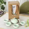Conjunto de Bule Dingyao Xishi com Um Bule e Quatro Xícaras, Caixa de Presente para Conjunto de Chá Kung Fu para Eventos Empresariais, Presentes de Meio do Outono e Dia Nacional Venda por Atacado