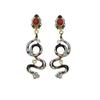 Aretes Largos Transfronterizos Europeos y Americanos Vintage Esmaltados con Gota de Aceite en Forma de Serpiente Aretes de Personalidad Modernos de Moda Retro