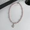 Collar de perlas de azúcar de lujo estilo francés para mujer, elegante y de alta gama, con cadena de clavícula y diseño de nicho, combinable con todo.
