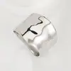 Pulsera Popular Transfronteriza de Metal Brillante con Forma de Ola Estilo Minimalista Europeo y Americano Pulsera Abierta Irregular Fábrica de Joyería para Mujer