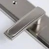 Cerradura para Puerta de Patio de Villa con Manija Platino de Doble Puerta Accesorios Manija de Hierro Aluminio Manija Multifuncional