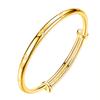 Pulsera K-Style de Trébol de Cuatro Hojas Chapado en Oro Regalo Feliz Suerte Flor y Hierba Elegante Anillo Pulsera de Flores para Mujer