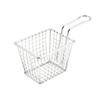 Cesta de fritura mini de aço inoxidável de estoque de fábrica cesta de fritura pequena cesta de lanche americano cesta de fritura talheres criativos