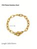 Pulsera de Acero Inoxidable Gruesa con Cadena Metálica de Moda Europea y Americana para Mujer, Cadena para Clavícula, Joyería de Cadena Trenzada Hueso de Serpiente, Sencilla y a la Moda