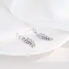 Pendientes de espiga de trigo brillantes de moda con circonita Pendientes de borla Pendientes de nicho de lujo Aguja de plata de ley 925 Sensación de alta gama
