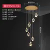 Luz Pendant Longa Moderna de Luxo Leve com Cristal de Diamante para Escada Duplex Loft Villa de Pé-Direito Duplo Luz de Linha de Suspensão LED