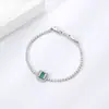 Pulsera de Gipsófila con Diamante Cuadrado Producto Nuevo Transfronterizo Chapado en Oro de 18 Quilates Pulsera de Moda Popular Elegante para Dama Joyería al por Mayor