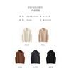 Chaleco de Punto de Cachemira con Cuello Alto Medio para Mujer 2025 Otoño Nuevo Diseño Suéter Simple con Doble Cremallera