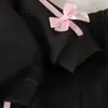 26 Conjunto Infantil de Comércio Exterior Primavera e Outono Novo Moletom de Manga Longa com Laço Calça de Perna Larga Roupa Casual Confortável para Bebê