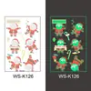 Nuevas Pegatinas de Tatuaje Luminosas de Regalo de Navidad para Niños Dibujos Animados Copo de Nieve Tatuaje Facial Impermeables y Resistentes al Sudor Pegatinas Luminosas