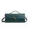 Bolso Baguette Ruyi Tejido a Mano de Cuero Suave, Bolso Acordeón Cuadrado Horizontal, Bolso de Mano de Exportación, Bolso Cruzado, Lujo Ligero