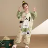 Pijama infantil de um corpo primavera e outono algodão puro manga comprida feminino bebê saco de dormir à prova de chutes grande infantil terno de um corpo desenho animado fofo