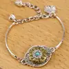 Pulsera de Aleación Estilo Étnico Chino Joyería Flor de Loto Flores Pequeñas Flores Metálicas Accesorios de Alto Grado Decoración al por Mayor