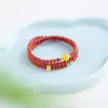 Pulseira Vermelha Fenghe Jewelry para Mulheres Cor de Caqui Vermelho Ágata Vermelha do Sul Contas de Âmbar Turquesa Contas Xiaomi Presente