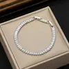 Amazon Explosões Moda Zircônia Pulseira Brilho Não Desbota Tendência Joker K Branco Pulseira Tennis Pulseira Atacado