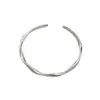 Anel Irregular Liso Prata Brilhante Estilo Ins Dongdaemun Coreano Prata Esterlina S925 Pulseira Escovada Versátil e Simples
