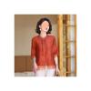 Ropa de Verano para Mamá 2025 Nuevo Traje Camisa de Manga Corta Estilo Occidental Mujeres de Mediana Edad y Ancianas Verano Nuevo Top Chinoiserie