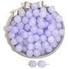 Pulseira de acrílico fantasia azul com glitter, redonda, com miçangas, faça você mesmo, feita à mão, material decorativo