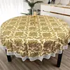 [Al por mayor] Mantel Nuevo Impermeable, Resistente al Aceite y al Calor, Mantel Redondo para Mesa de Comedor sin Lavado para Uso Doméstico, Sala de Estar, Mesa Redonda Estilo Pastoral