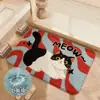 Alfombrilla de baño 2026 Nueva Alfombrilla para pies Puerta de inodoro Alfombrilla antideslizante Dibujos animados Engrosada Imitación Cachemira Alfombra de baño