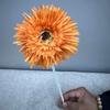Flor artificial frangeras gerbera flor artificial flor de casamento frangeras escovadas feito à mão diy enfeites de ano novo flor falsa