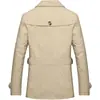 Comercio Exterior Primavera Chaqueta Casual para Hombre de Longitud Media Moderna Talla Grande Hombre Algodón Delgado Cortavientos Abrigo para Hombre Superior
