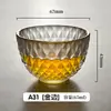 Directo de fábrica creativo estilo japonés copa de degustación de oro vidrio artesanía tradicional juego de té kung fu Venta al por mayor